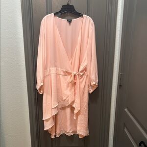 Hi-low Peach Wrap Shirt